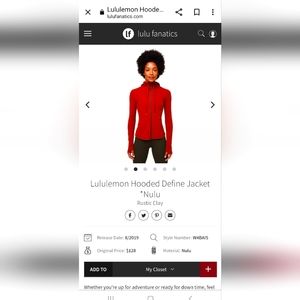 Lululemon Hooded Define Nulu Jacket Rustic Clay